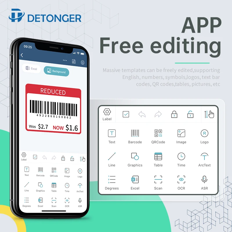 Фото DETONGER Thermal Label Printer Supermarket Convenience Store Retail Store Price Stickers Price Tag №3