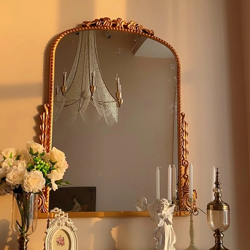 

Vintage Design Mirror Bedroom Outdoor Creative Advanced Mirror Bathroom Dressing Decoration Chambre Aesthetic Room Decor