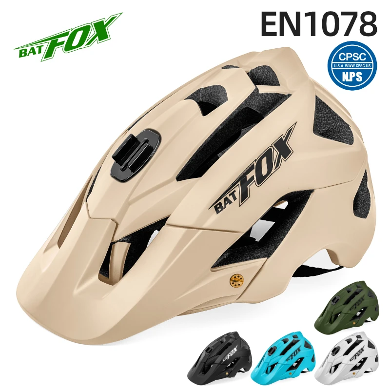BATFOX-casco de ciclismo para hombre y mujer, protector de cabeza para bicicleta...