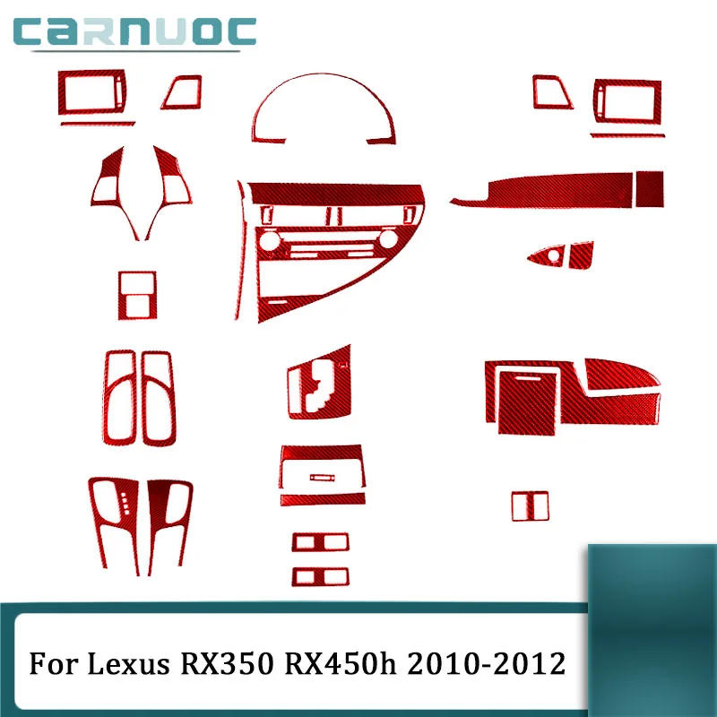 

Car Decorative Accessories For Lexus RX350 RX450h F Sport Hybrid Lexus RX 450h Hybrid 2010 2011 2012 Carbon Fiber Red Stickers