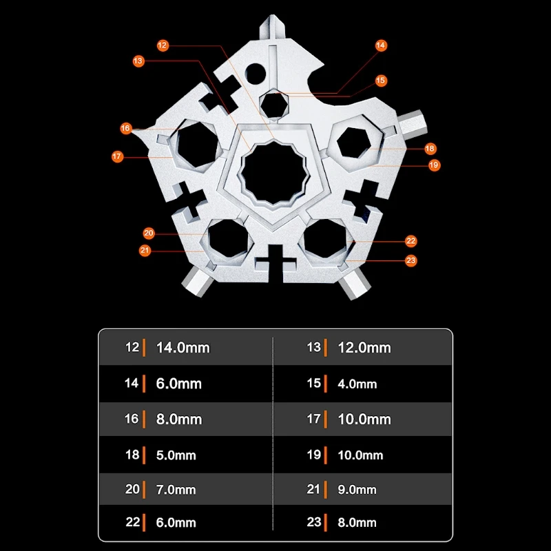 Снежинка 23 в 1 многофункциональный инструмент используемый качестве открывалки