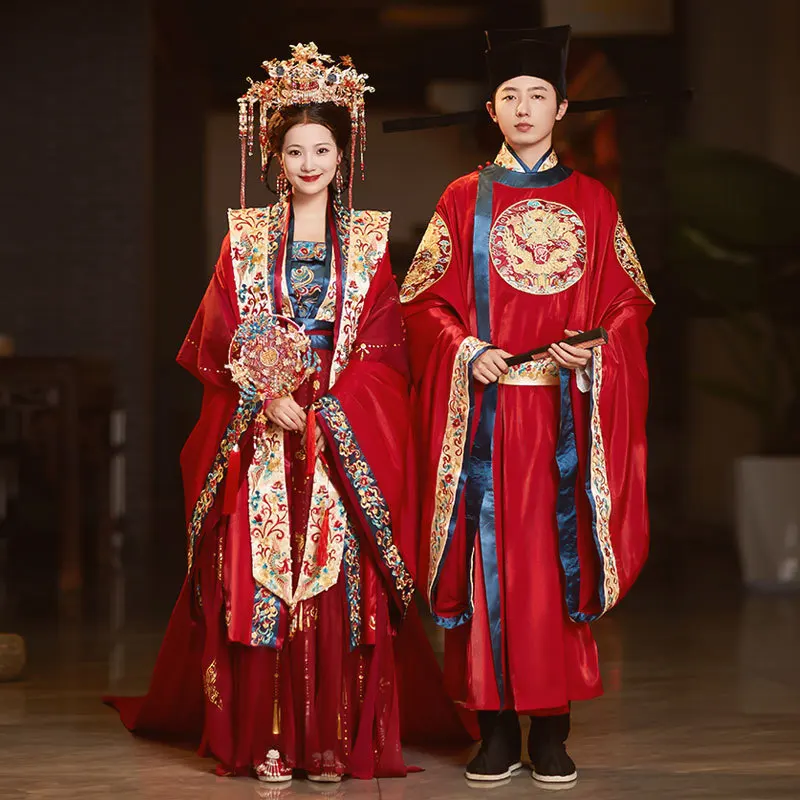 Свадебная одежда Song Hanfu новинка 2024 свадебное китайское платье со шлейфом костюм