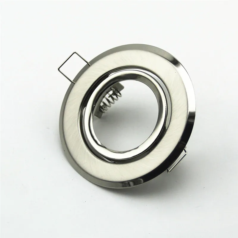 Никелевый круглый потолочный светильник GU10 MR16 держатель лампы регулируемая