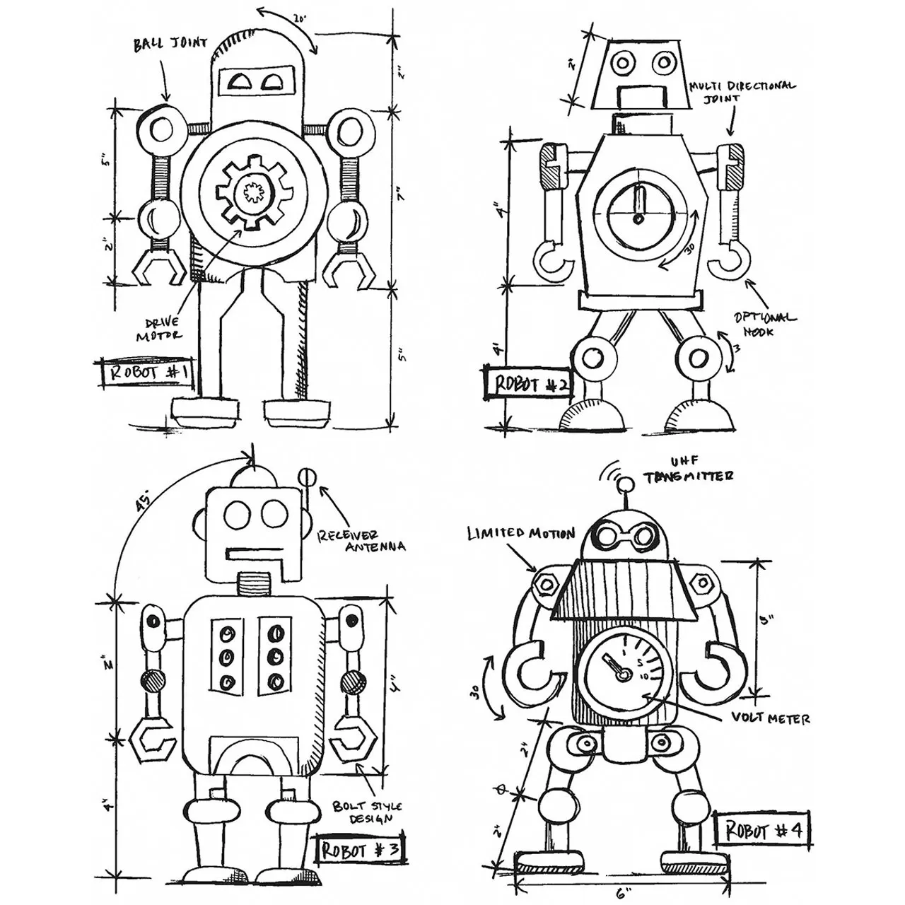 

Robot Stamps Scrapbook Diary Decoration Stencil Embossing Template Diy Greeting Card Handmade