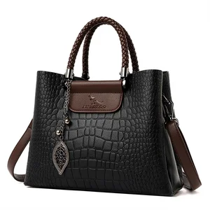 genuine brand leather 3 layers alligator crossbody bag for women female shoulder messenger sac luxury designer ladies handbags free global shipping