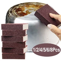 124568pcs magic sponge eraser carborundum removing rust cleaning brush descaling clean rub for cooktop pot kitchen sponge
