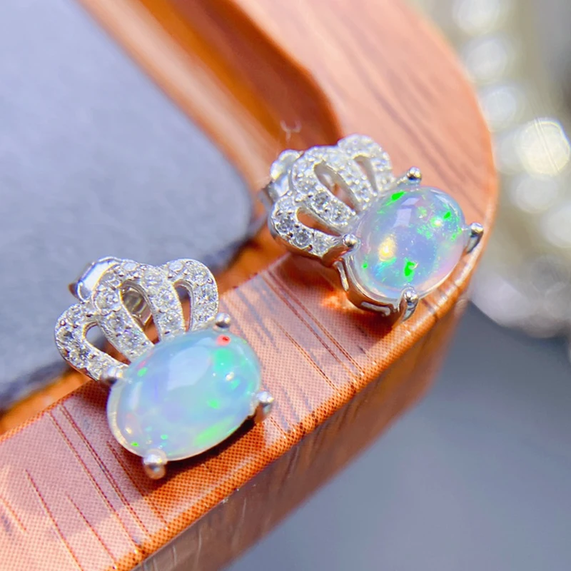 

Natural Opal earrings for women silver 925 jewelry luxury gem stones 18k gold plated free shiping items