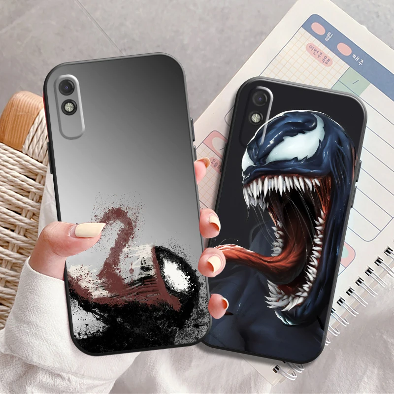 

Marvel Venom Phone Case For Xiaomi Redmi 7 8 9 9A 9C 9T Note 9 9T 9S 10 10 Pro 10S Soft Black Silicone Cover Carcasa