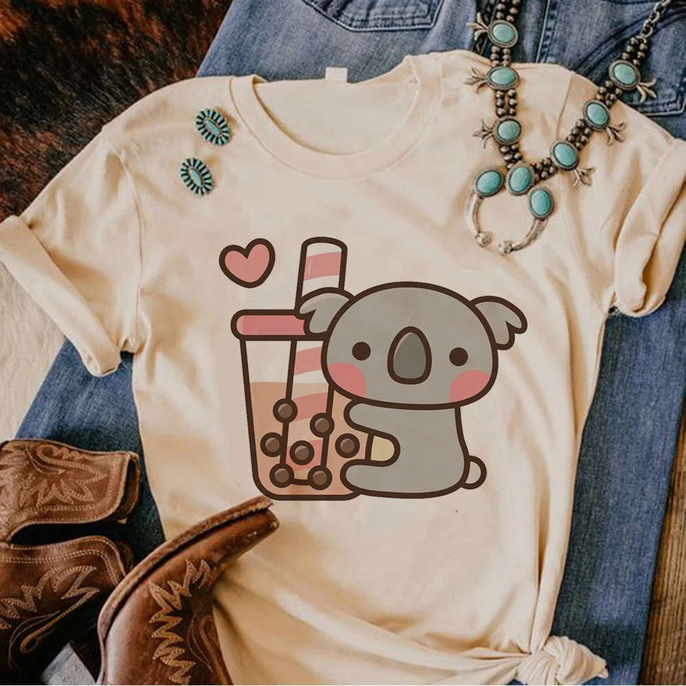 

Bubble Tea t-shirts women Y2K top girl 2000s clothing