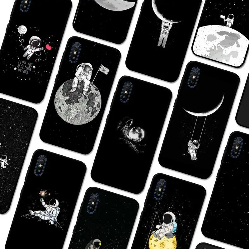 

Moon Astronaut Phone Case for Redmi 5 6 7 8 9 A 5plus K20 4X S2 GO 6 K30 pro