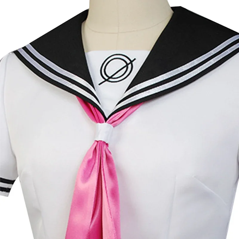 Аниме Danganronpa Mioda Ibuki Косплей Костюм Красочный парик с рогом дьявола для женщин