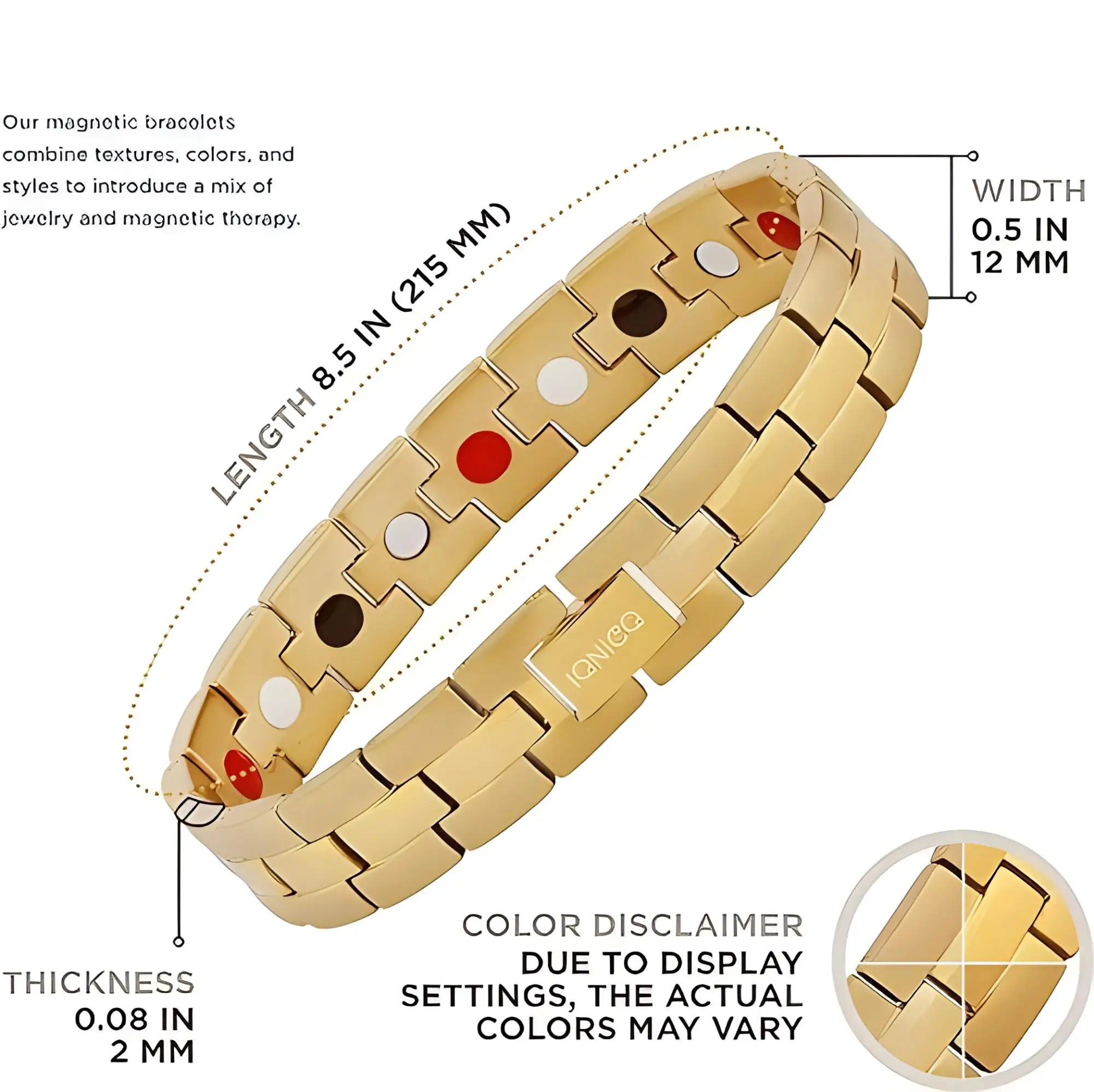 

SIZZZ Magnetic Therapy Bracelet for Man Women Reliefs arthritis carpal tunnel migraine pain blood pressure Strong Health Energy