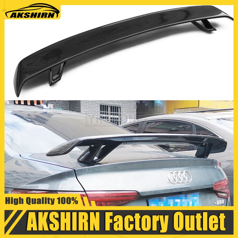 

Carbon Fibre Rear Trunk Spoiler Lip Wing for Audi A4 A5 A6 A7 S7 RS7 Sedan TT 2 Door Convertible 08-11 Black FRP