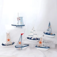 marine nautical creative sailboat mode room decor figurines miniatures mediterranean style ship small boat ornaments