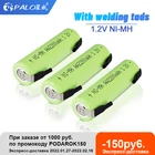 Аккумуляторная батарея PALO 1,2 в AA, никель-металлогидридные аккумуляторы AA 2200 мАч со сварными насадками для электрической зубной щетки Philips, бритва