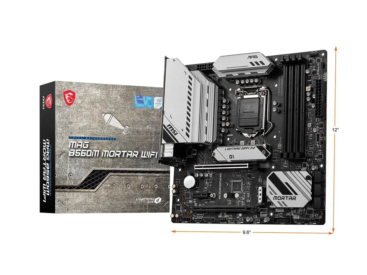 

MSI MAG B560M MORTAR WIFI LGA 1200 Intel B560 SATA 6Gb/s Micro ATX Intel Motherboard