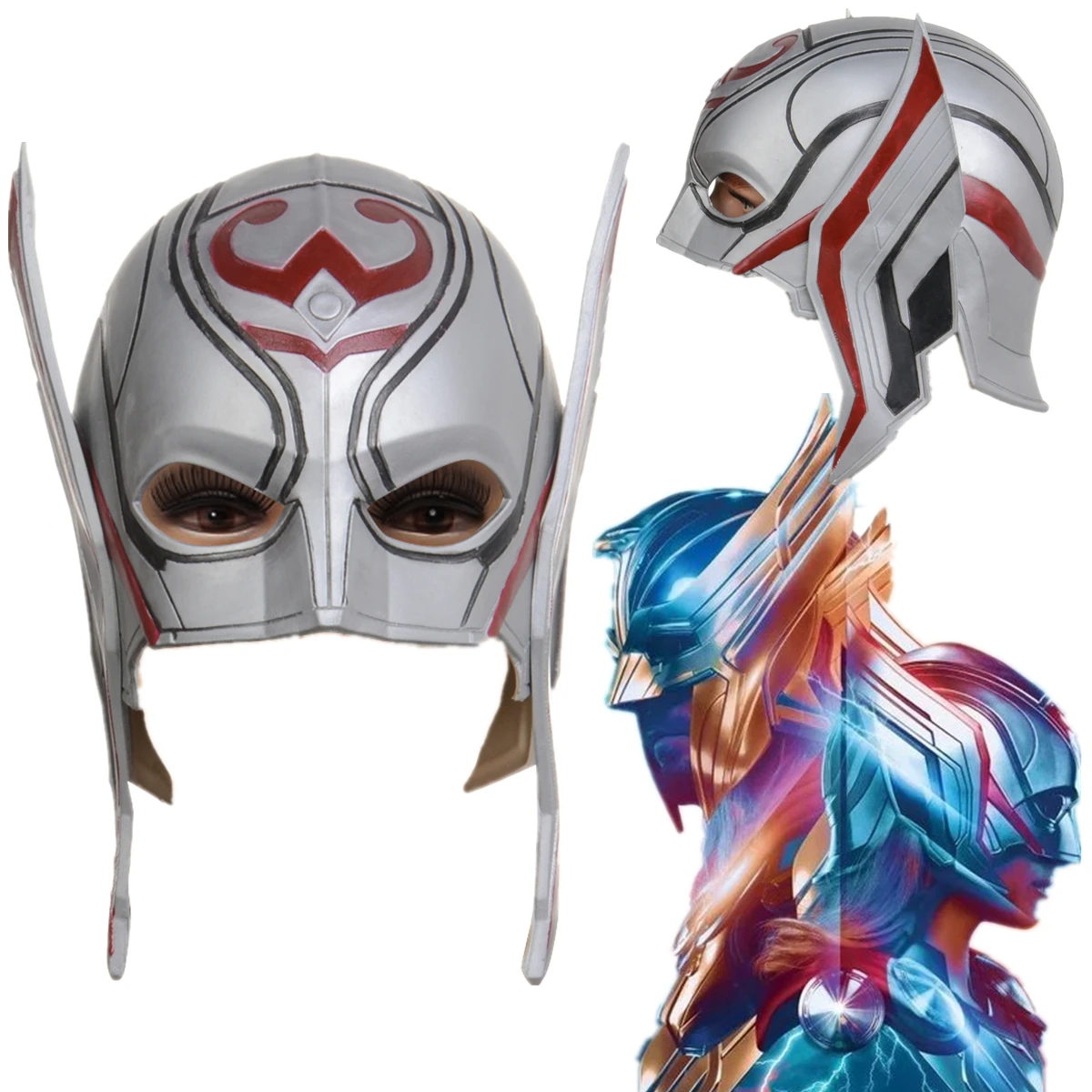 

Thor Love And Thunder Jane Foster Cosplay Latex Mask Superhero Halloween Party Masks Unisex Adult Costume Accessory Props