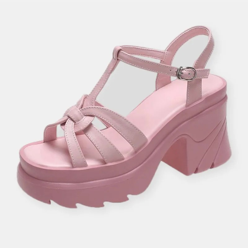 

Summer Sandals Women Thick Platform High Heels Lolita Shoes 2022 New Trend Party Mary Janes Shoes Sexy Pumps Ladies Slippers