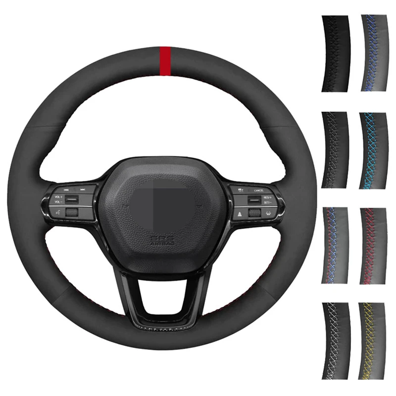 

Автомобильные аксессуары «сделай сам», оплетка на руль, носимый мягкий замшевый кожаный чехол для Honda Civic 11 XI 2021 2022