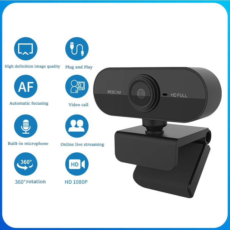 

Видеокамера Широковещательная с голосовым интеркомом, Full HD 1080P, с микрофоном, USB2.0 PC 004, Компьютерная камера