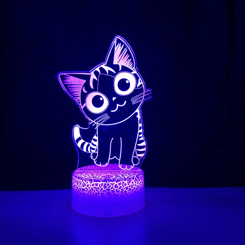 

3d Lamp Anime Cat Led Desk lamp Remote Control Bedside Atmosphere Surround Lights Creative Christmas gifts Bedroom Decor