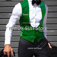 mens suit vest single breasted sleeveless jackets business formal office interview meeting chalecos