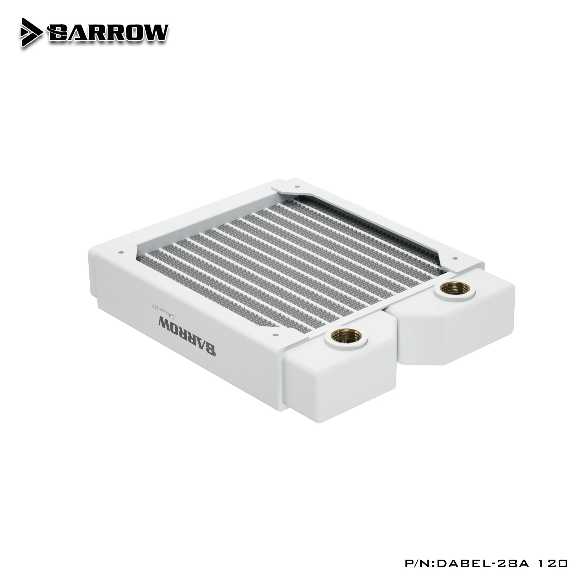 BARROW толщиной 28 мм, медный 120 мм белый радиатор, компьютерный водяной охлаждающий жидкостный обменник G1/4, резьбовой, для вентиляторов 12 см