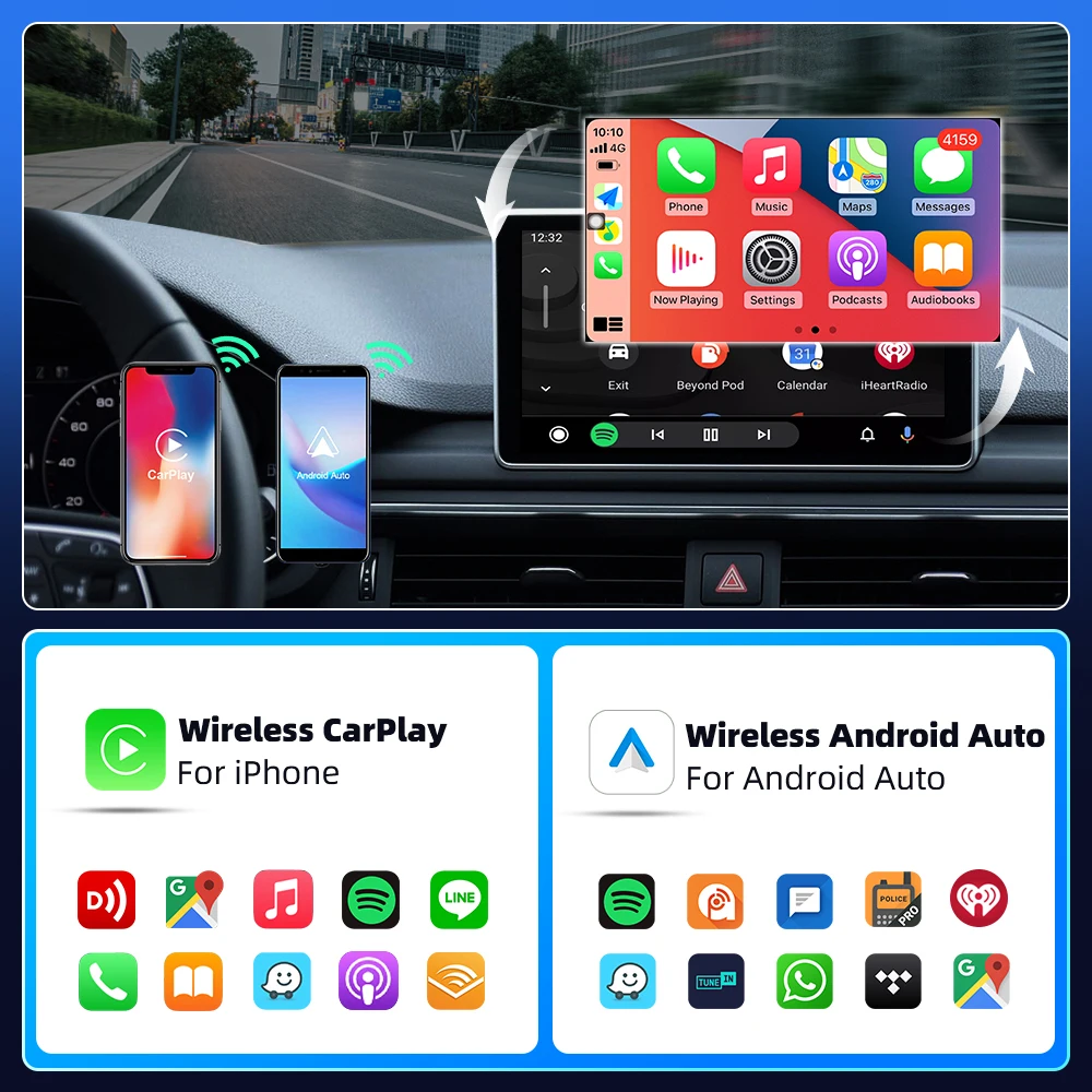 CarAiBOX 2 в 1 автомобильные аксессуары гаджеты беспроводной адаптер CarPlay Android