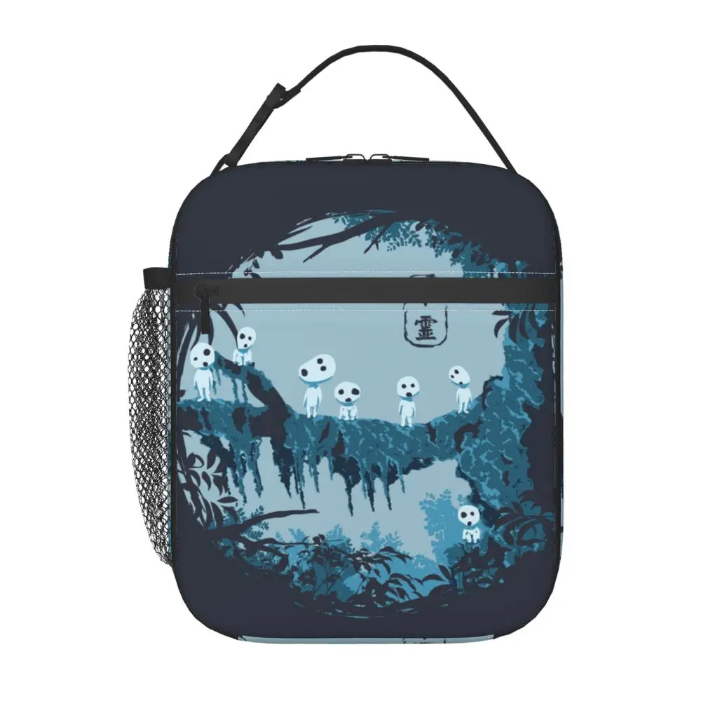 

Kodama Spirit Of The Forest Insulated Lunch Bag for Women Portable Princess Mononoke Thermal Cooler Lunch Tote School Children