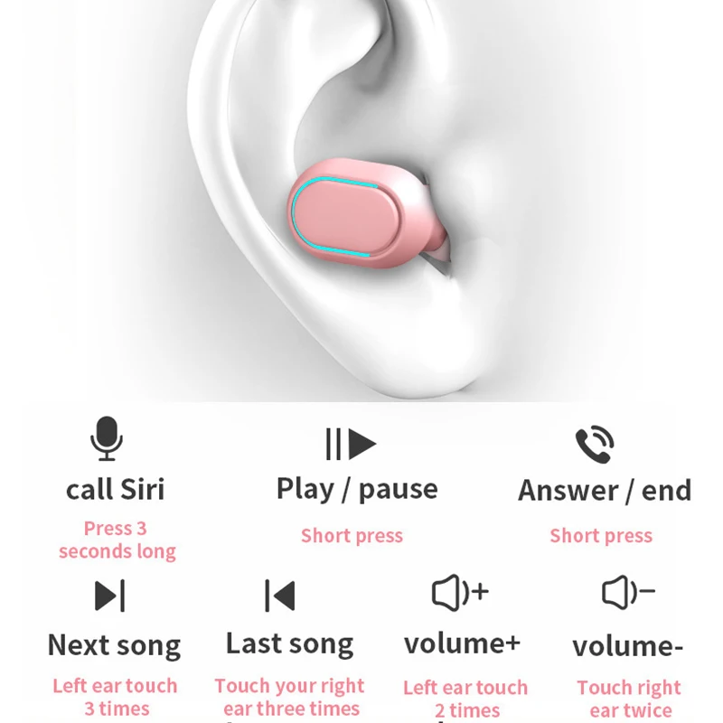 Bluetooth-наушники беспроводные наушники со светодиодный ным дисплеем Bluetooth 5 0
