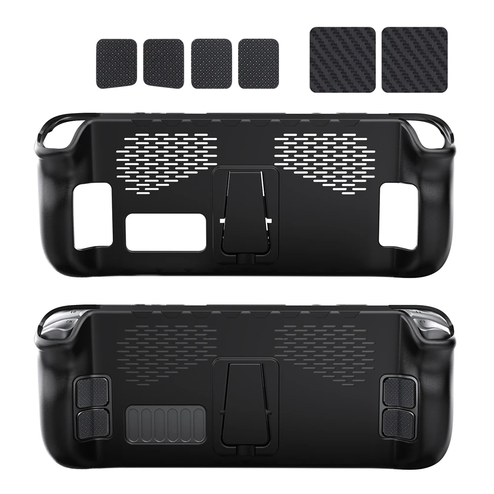 

TPU Protective Case Dropproof Rubber Housing with Kickstand Easy Cooling Cover for Steam Deck Gamepad Accessories