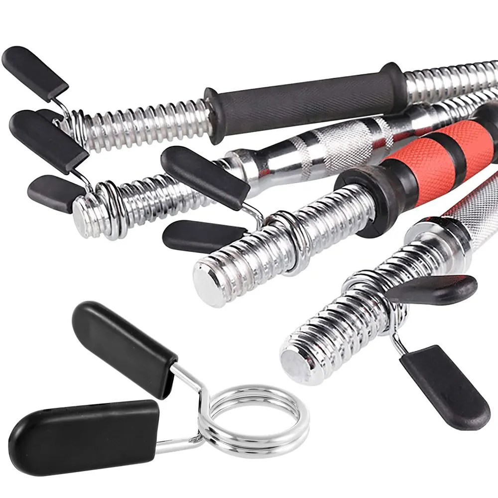 2/6 шт зажим для штанги с весенним воротником клипы тренажерный зал Вес замок