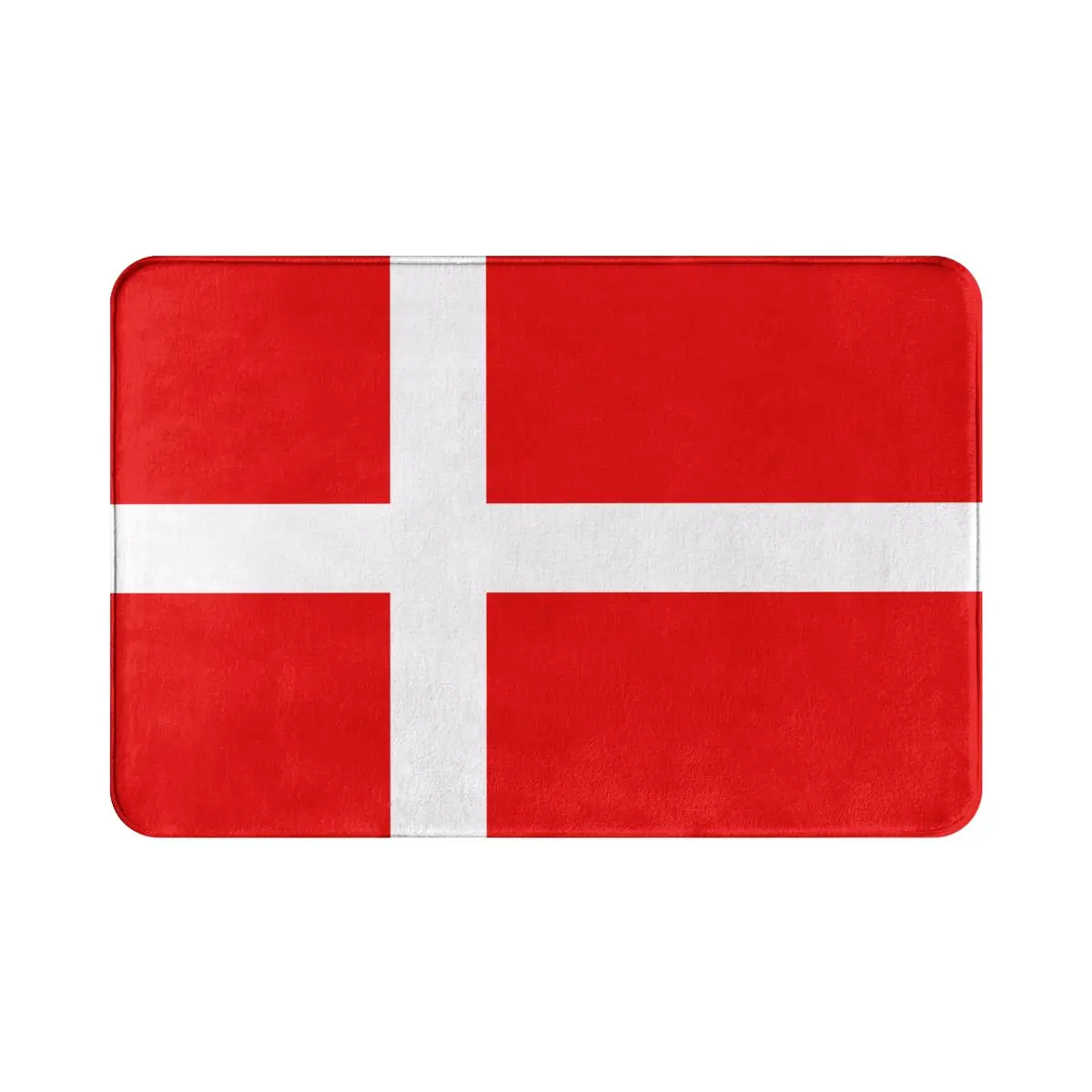 Нескользящий напольный коврик с датским флагом для комнаты входной двери ванной