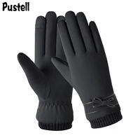 fashion female gloves winter windproof waterproof internal plush warm mittens lady touch screen skin friendly soft women gloves
