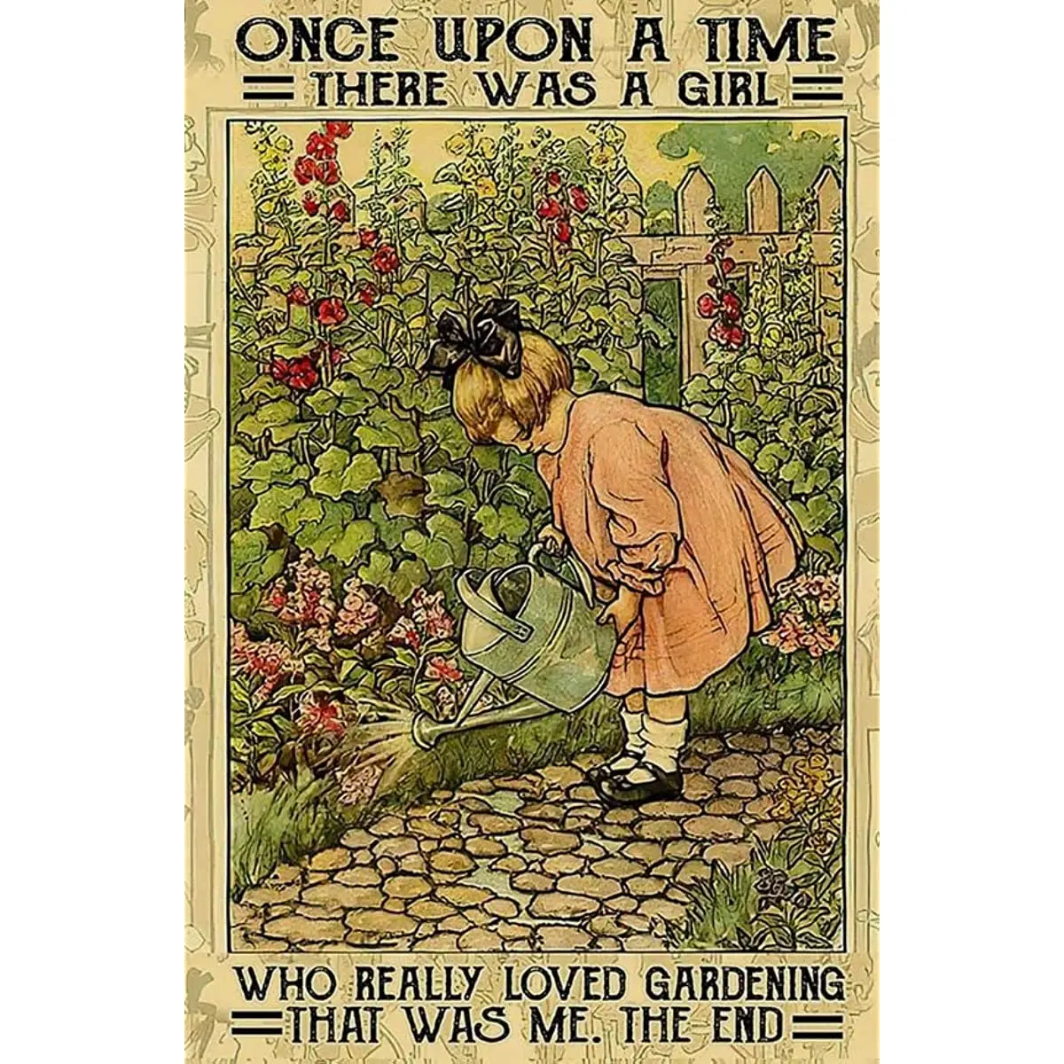 

Новинка, металлический жестяной знак однажды, там была девушка, которая действительно любит Садоводство, это был я, Декор для дома, украшени...