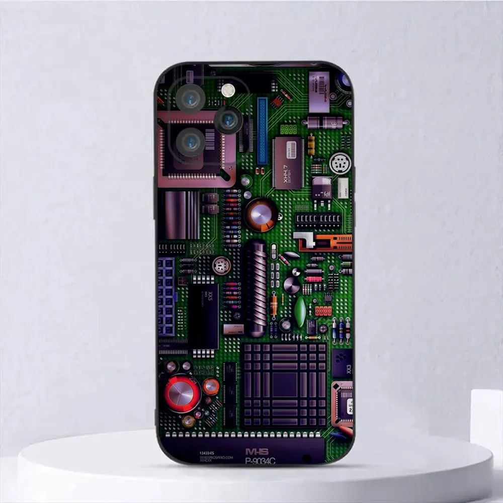 Чехол для телефона с материнской платой iPhone 15 14 13 12 11 Plus Pro Max XS XR SE Mini 8 7 мягкий