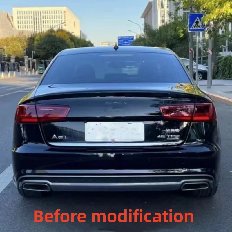 Выхлопная труба для автомобиля 4 выхода из нержавеющей стали Audi A6 A7 S 2016-2018 линия