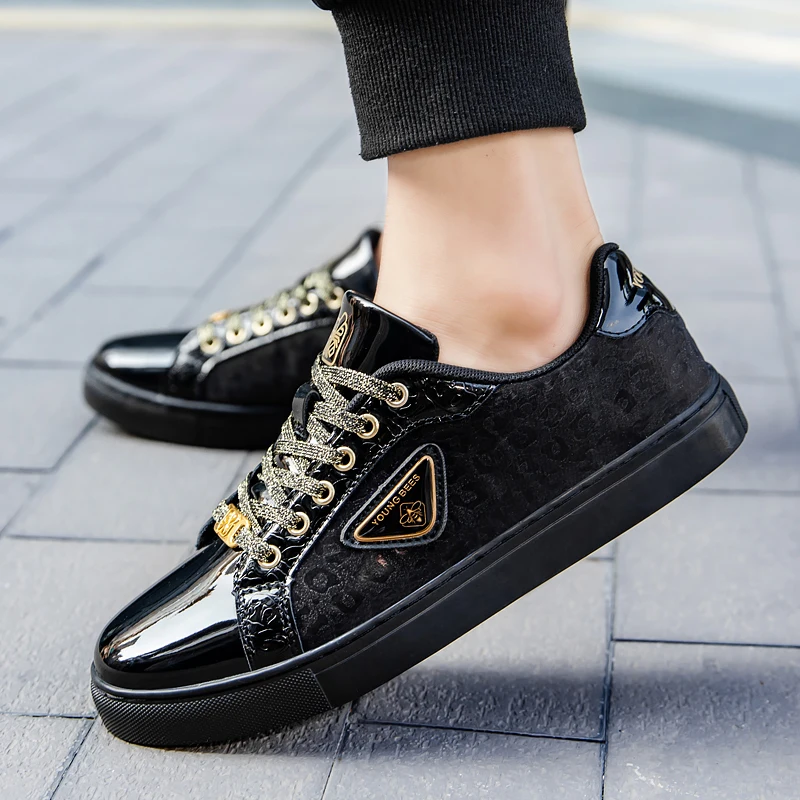 Спортивная обувь для мужчин черные золотые мужские роскошные брендовые