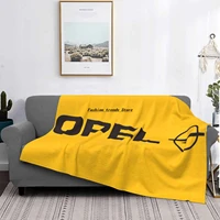 opel team top quality comfortable bed sofa soft blanket opel logo car