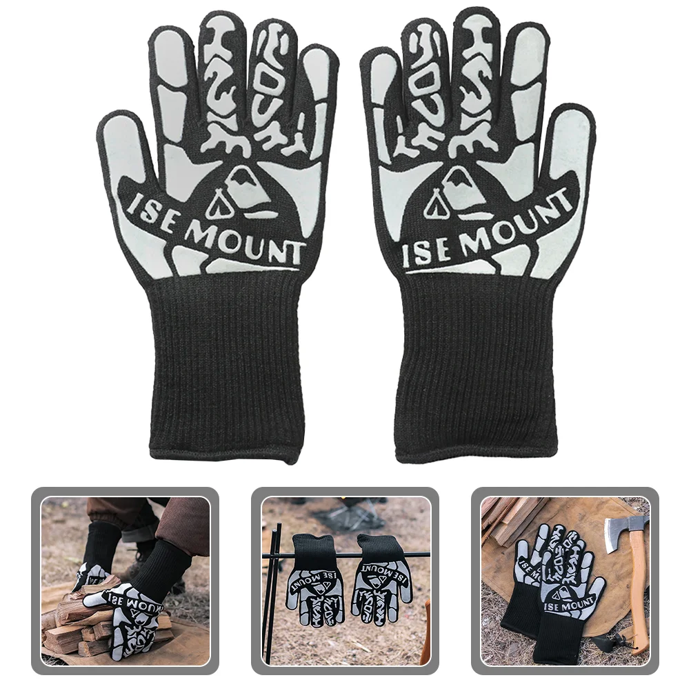 

Baking Accessories Work Glove Kitchen Hand Protectors Silicone Mitts Anti-Hot Gloves Barbecue Grilling Mitten