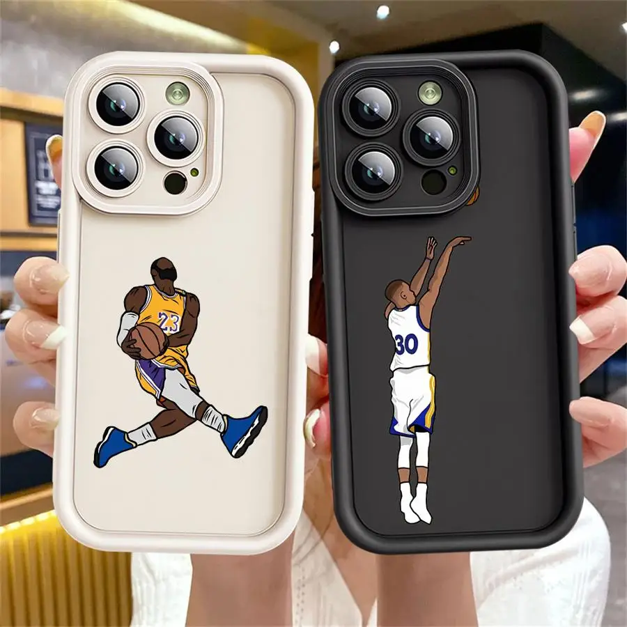Спортивный чехол для телефона Basketball Star iPhone 11 12 13 15 16 14 Pro Max Plus Funda