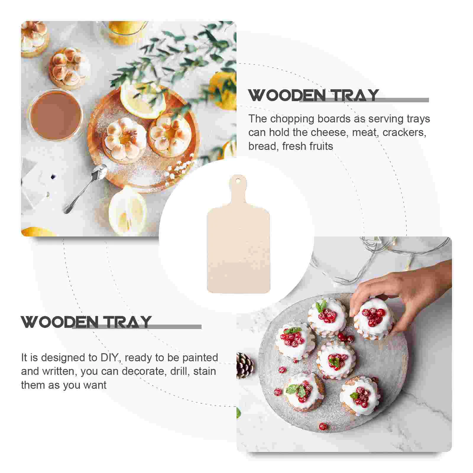 6 шт. настольные подставки сделай сам деревянная разделочная доска сервировочные