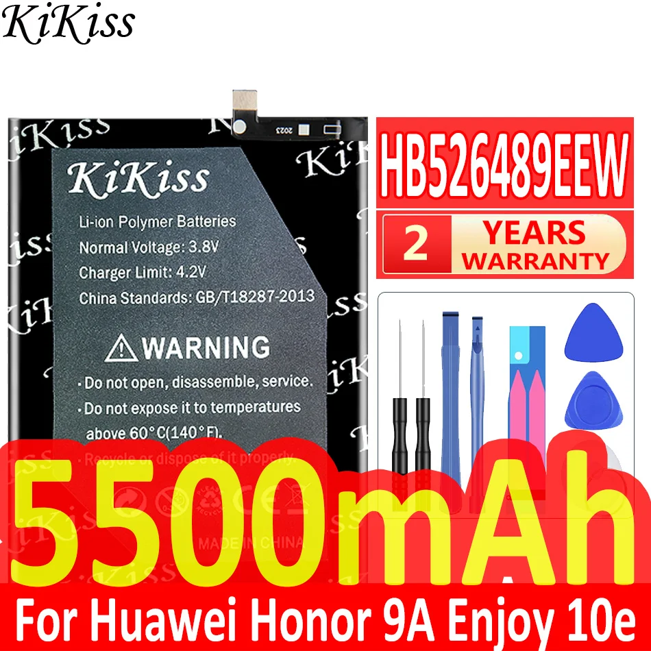 

KiKiss Battery HB526489EEW Li-ion Phone Battery for Huawei Honor Play Changwan 9A Enjoy 10e Y6P MED-L29 MED-LX9 Batteries