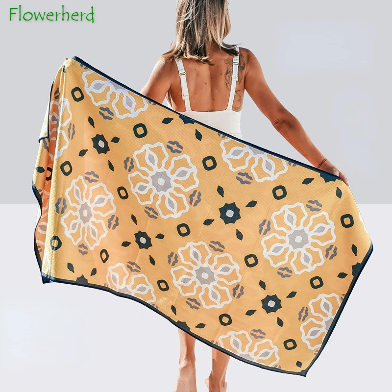 

Double-sided Fleece Absorbent Sports Quick-drying Beach Towel Soft Yoga Towel Wholesale Storage Swimming Quick-drying Bath Towel