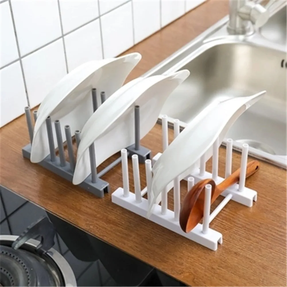

Kitchen Kitchen Organizer Pot Lid Shelf Pan Cover Storage Racks Drainer Spoon Holder Pot Lid Rack