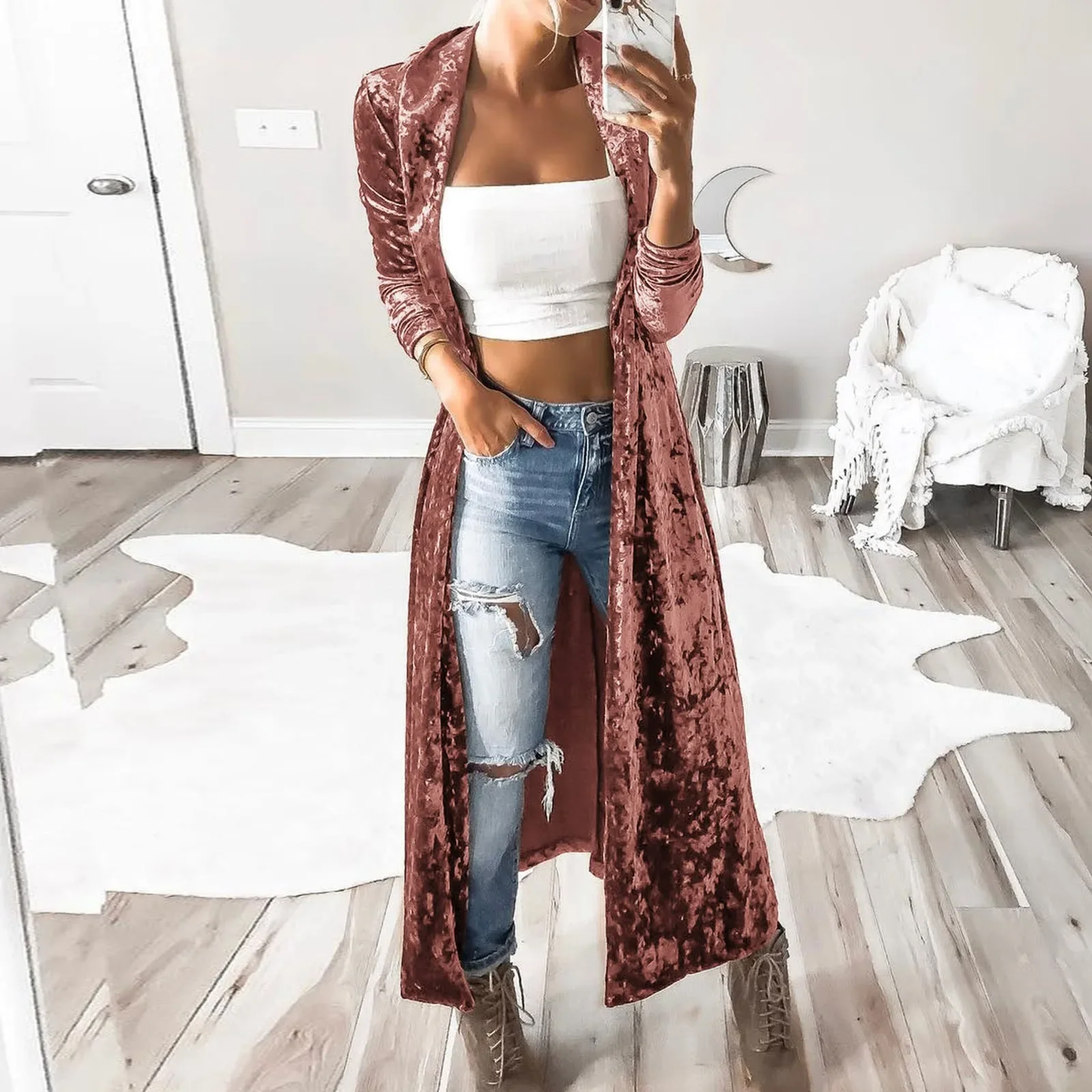 

Женская легкая куртка, женская модная бархатная ветровка с длинным рукавом, кардиган, кофта, пальто, спортивная куртка