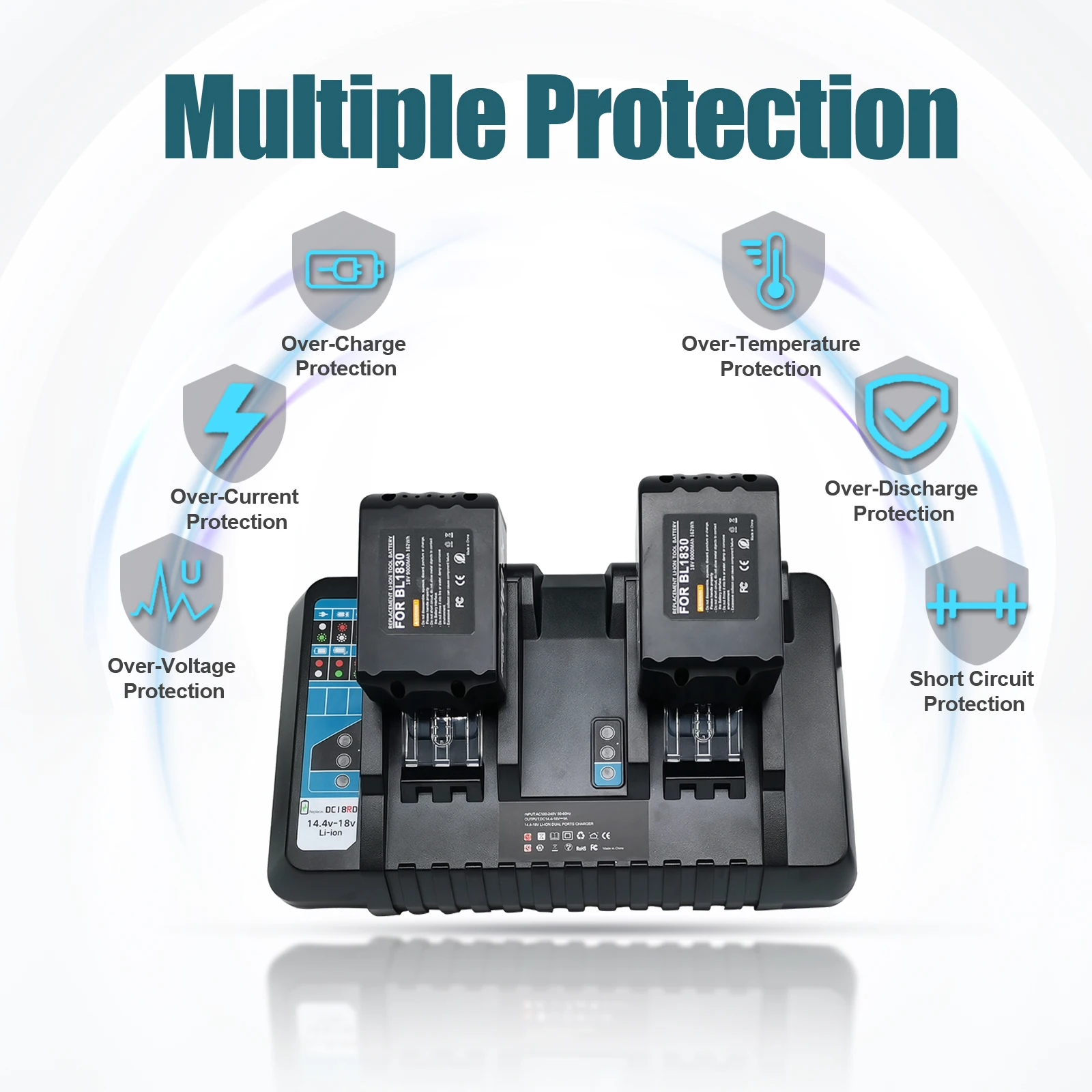 For Makita 14.4V 18V Battery Charger BL1830 BL1430 DC18RC DC18RA DC18RD 3A charger LXT 400 BL1815 BL1860 BL1430 BL1450