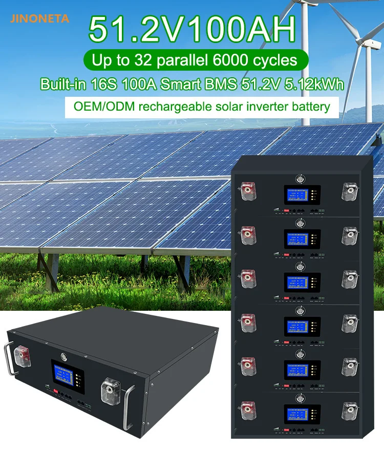 

48V 100Ah LiFePO4 Battery Pack 51.2V 5.12KWh 6000 Cycles 32 Parallel CAN RS485 RS232 BUS 108% Capacity Lithium Ion Battery