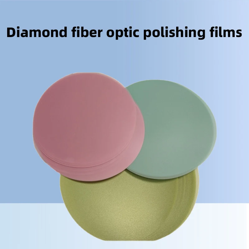 Fiber Optic Diamond Lapping Films 1um 3um 9um 30um Fiber Optic Polishing Paper   Fiber Polish Tools 127mm  NNTADS 10pcsl/lot