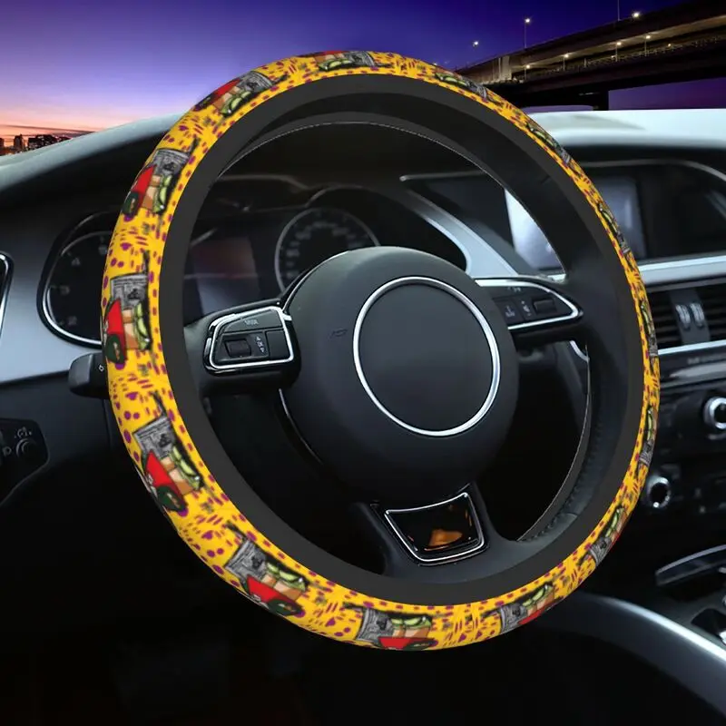 

Quino Comic Mafalda Steering Wheel Covers 37-38cm Women Cartoon Manga Steering Wheel Protector for SUV Car Accessories